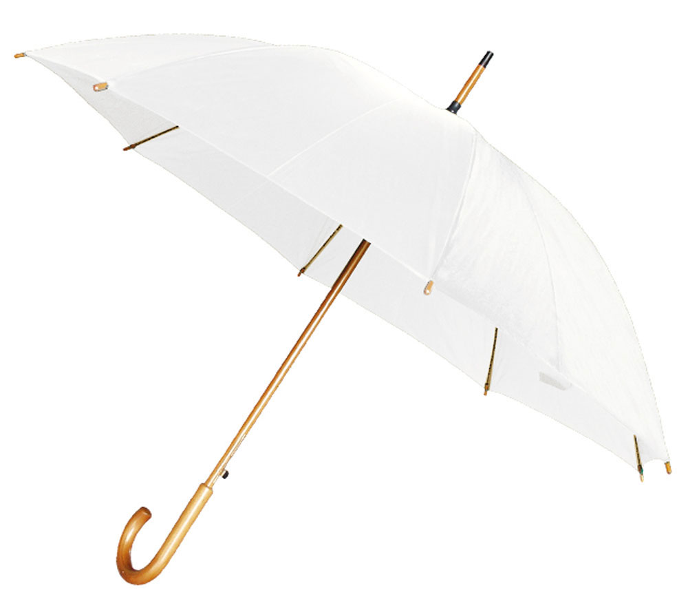 00043-EC Kišobran Zeus 86226/BE drv.drška bijeli,105cm,autom.P12/60