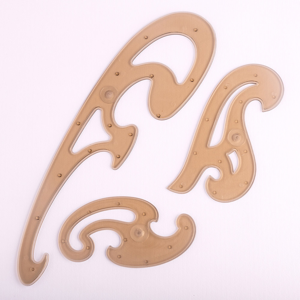 01745-EC Krivuljar br.2, 3 kom u etuiu, manji K-I-N bls P20