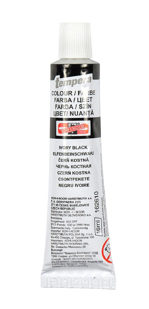 01782-EC Tempera 16ml crna K-I-N P10/100