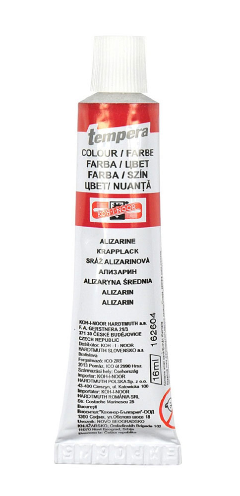 01786-EC Tempera 16ml tamno crvena K-I-N P10/100