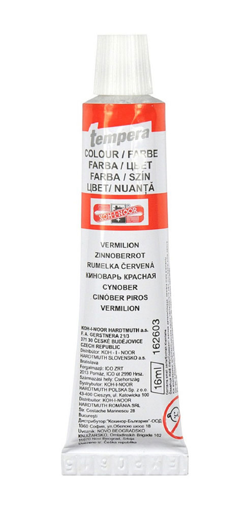 01787-EC Tempera 16ml svjetl.crvena K-I-N P10/100