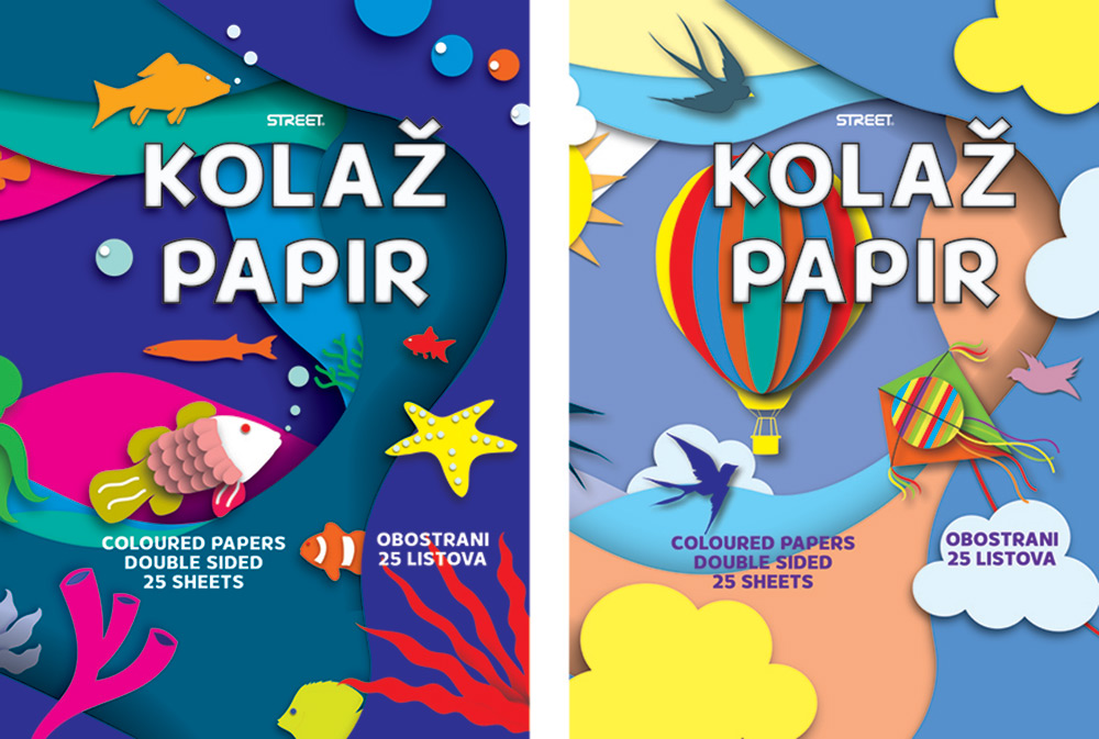 03323-EC Kolaž papir mat A4 STREET obostrani 20+5 fluo.=25 lista P50