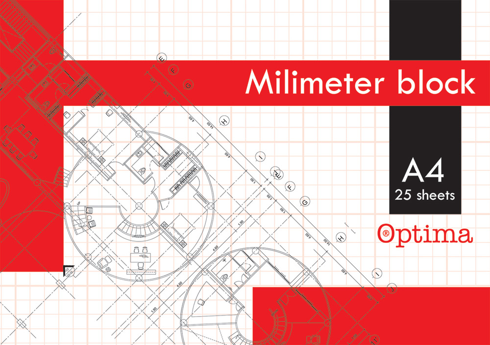03807-EC Blok milimetarski A4 OPTIMA 25l P10/80