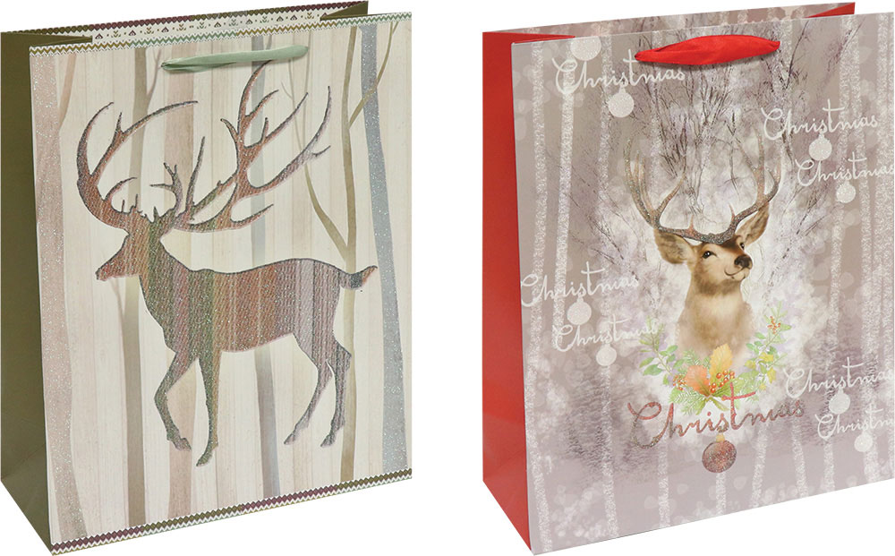 203448-EC Vrećica L božićna mat/glitter 26x32x11 71297 P12/144 NETTO