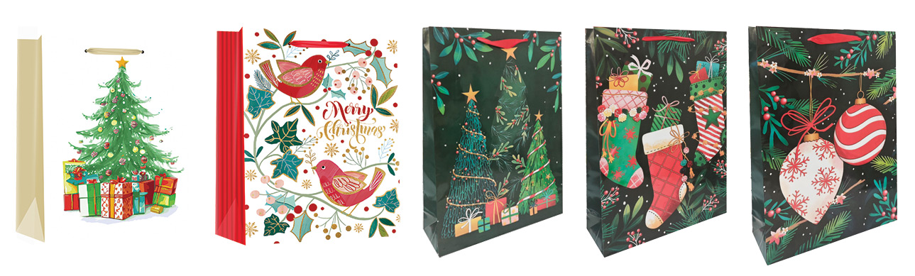 204612-EC Vrećica XL božićna sjaj sort 33x45,7x10,2 71291 P12/120