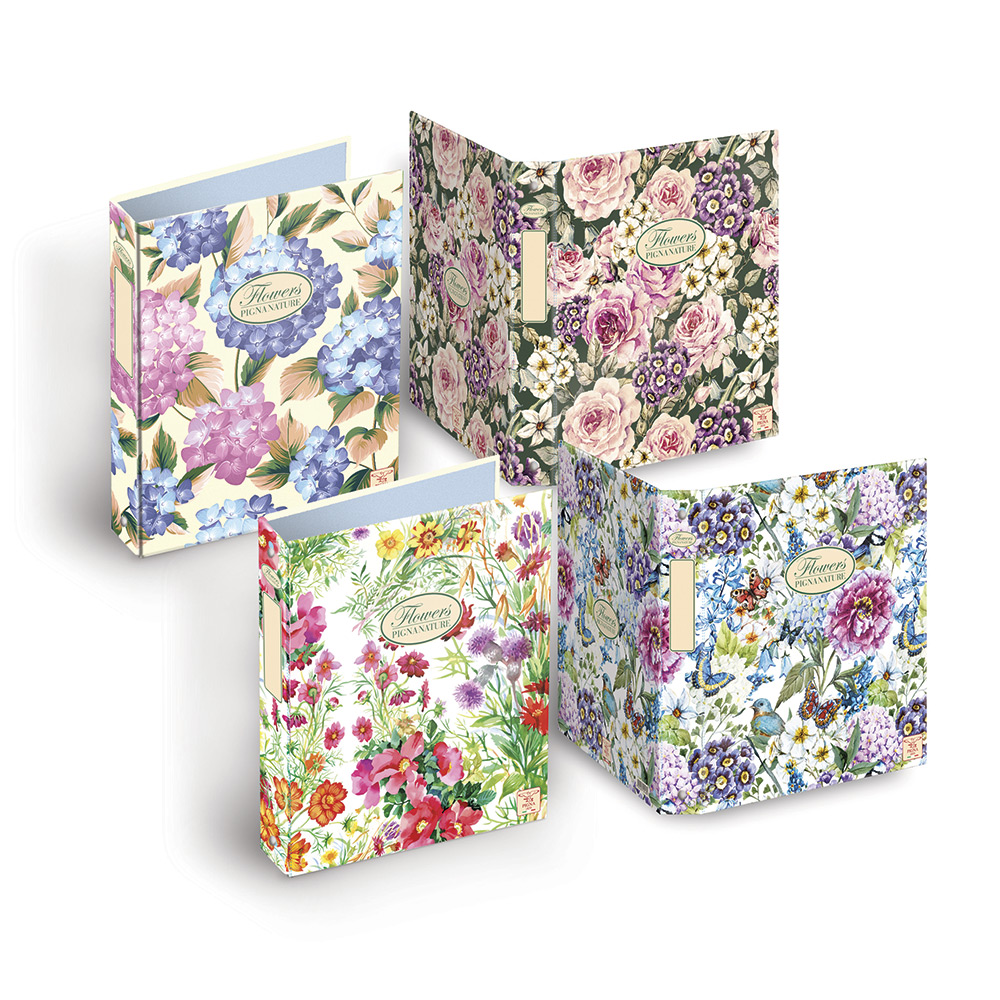 205303-EC Registrator A4 Pigna Nature Flowers samostojeći P5/30