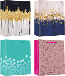 206496-EC Vrećica L svakodnevna glitter sjaj sort 26x32x12 71394 P12/144