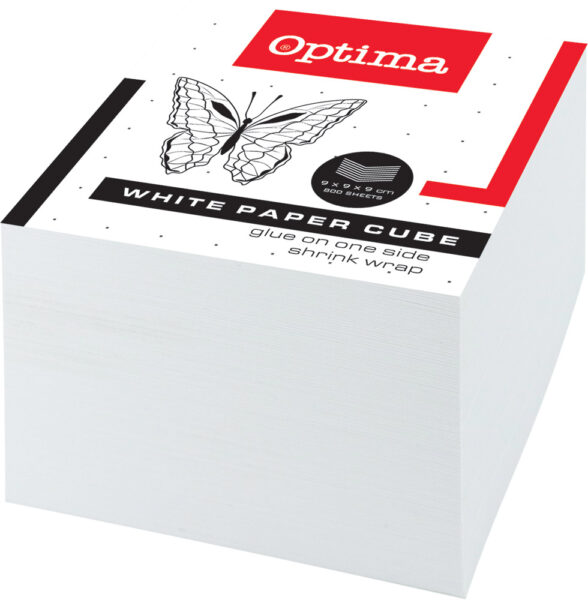 209203-EC Blok kocka 9x9x9 OPTIMA bijela P24