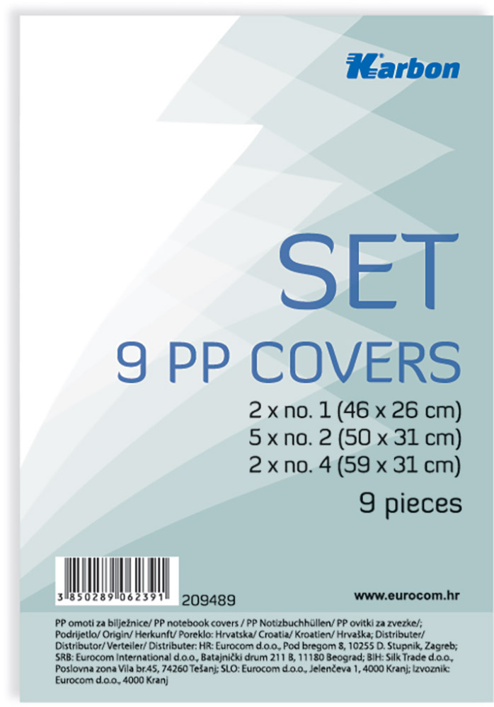 209489-EC Omotnica univerzalna PP s ljep.trakom br.5, KARBON KOMPLET tri vel. P9  P10/40