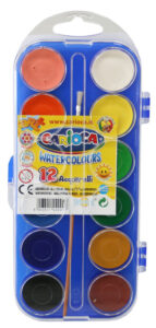 211354-EC Boje vodene fi30 12/1 s kistom pvc CARIOCA ACQUARELL 42400 bls P12/72