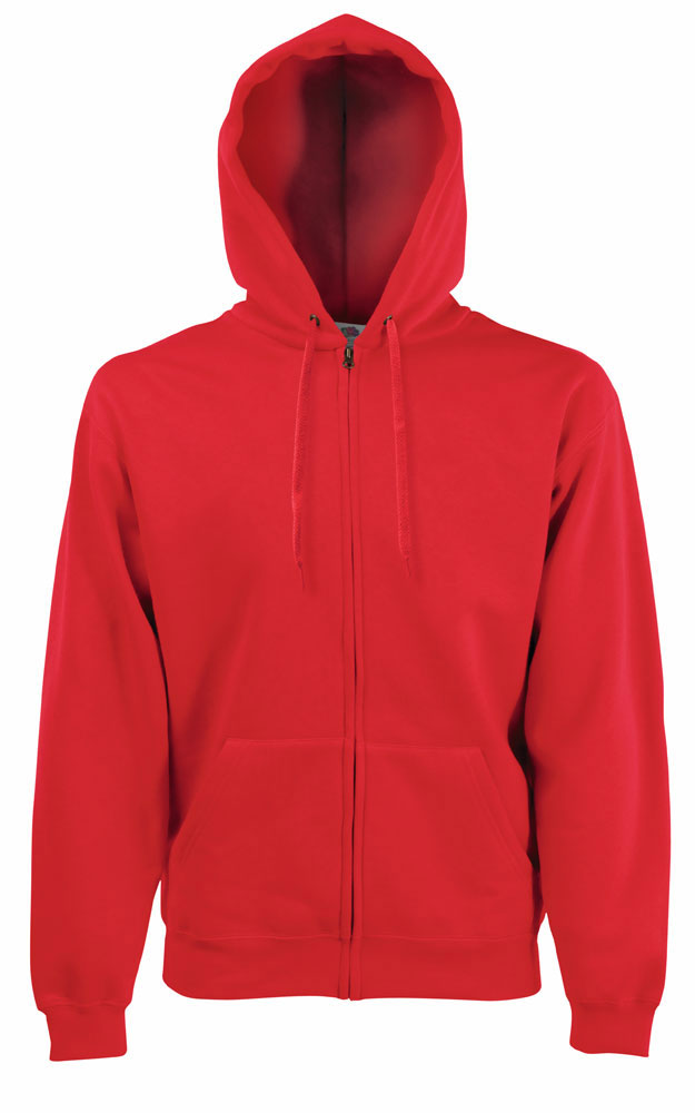 212081-EC Majica FOL DR sa kap. i zatvaračem Sweatshirt Zip Hooded crvena XL P24