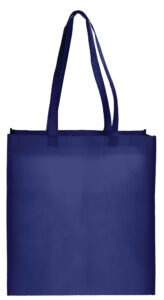 212518-EC Torba shopping od netkanog tekstila 80g PP t. plava široka 42x38x10cm P10/250