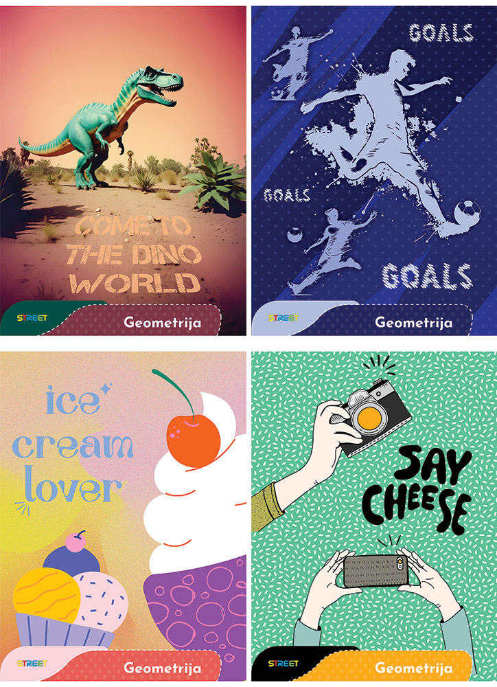 212694-EC Bilježnica Geometrijska STREET MIX  P20/200