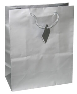 214152-EC Vrećica L jednobojna mat srebrna 26x32,4x12,7cm 71466 P12/144