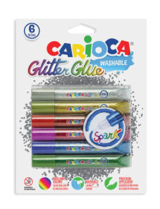 215398-EC Ljepilo tekuće Carioca Classic Glitter 6 boja x 10,5ml, blister P6/24 42110