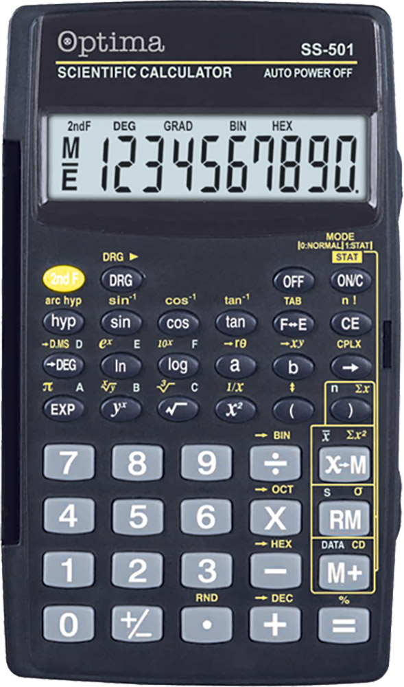 216108-EC Kalkulator OPTIMA SS-501 56fun. 25255 bls P50/100