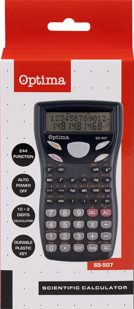 216109-EC Kalkulator OPTIMA SS-507 244fun. 25256 bls P30/60