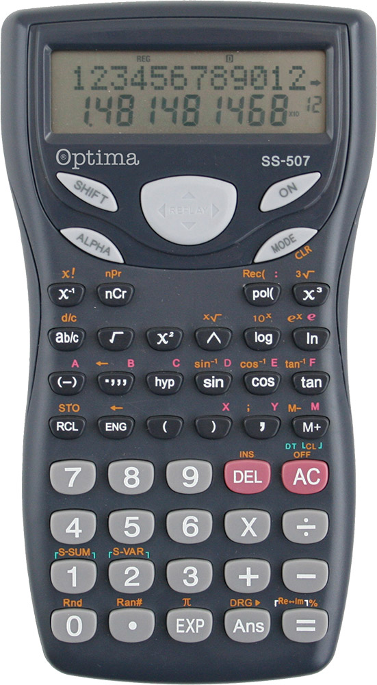 216109-EC Kalkulator OPTIMA SS-507 244fun. 25256 bls P30/60