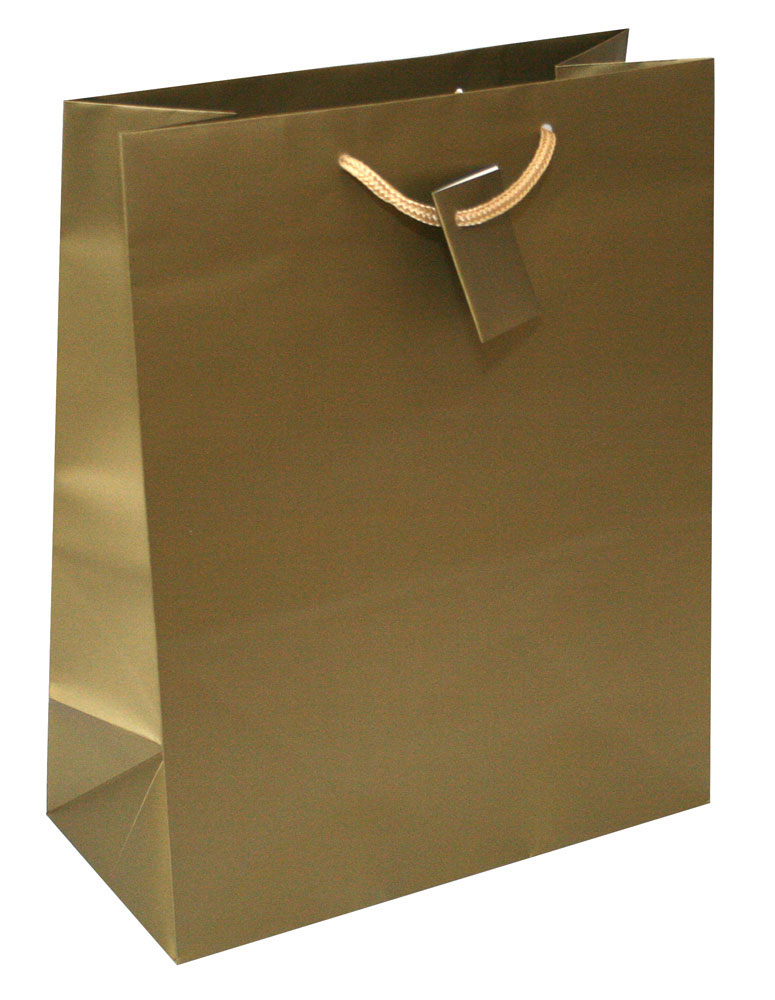 216667-EC Vrećica L jednobojna mat zlatna 26x32,4x12,7cm 71713 P12/144