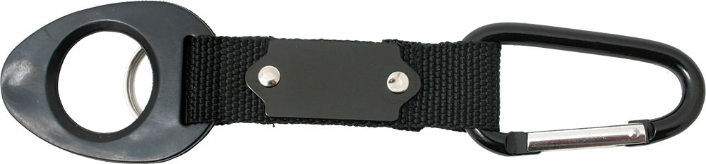 216699-EC Privjesak karabin traka sa držačem za bocu crni P100/600