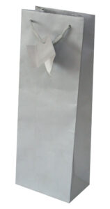 217021-EC Vrećica boca veća jednobojna mat srebrna 13x36x8,5cm 71712 P12/144
