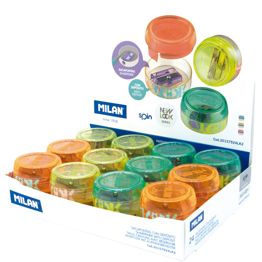 219854-EC Šiljilo plastično 1 rupa s kućištem MILAN New Look displej P24/216/864