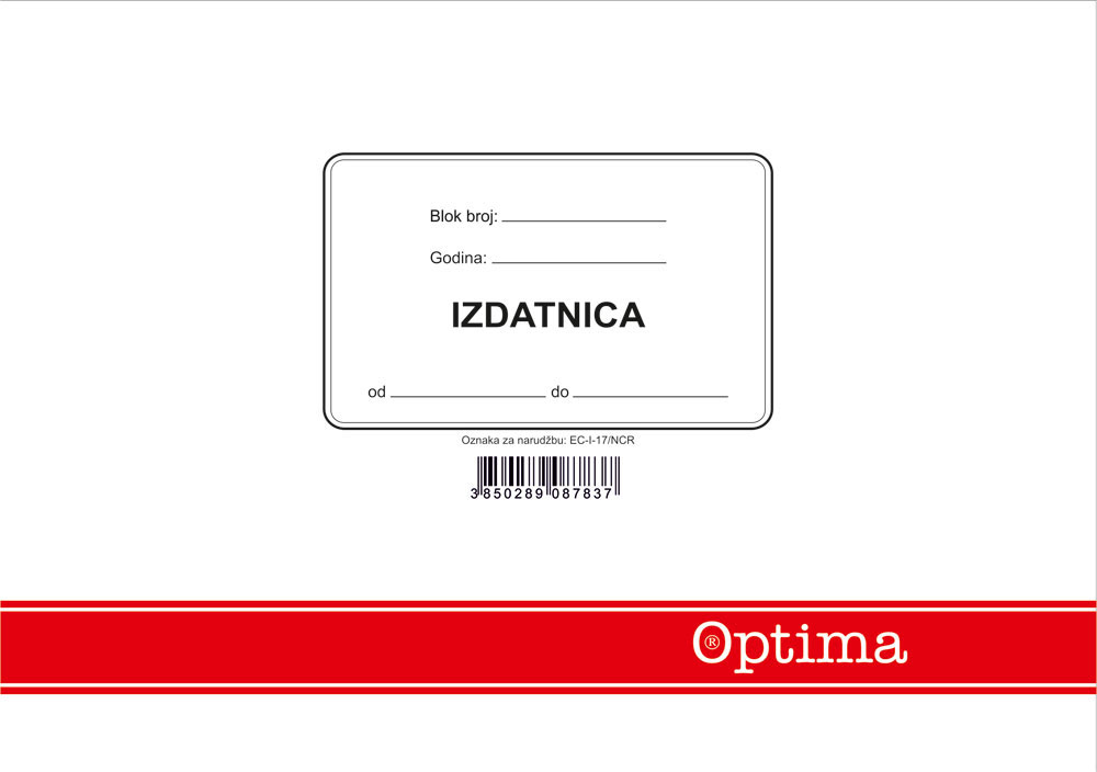 220165-EC Izdatnica A5 EC-I-17/NCR OPTIMA P10