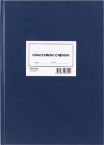 220373-EC Građevinski dnevnik TVRDI uvez EC-VIII-10/NCR num. OPTIMA P10