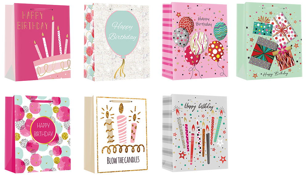 220425-EC Vrećica L exclusive rođendan glitter 26x32x12 75105 P12/120