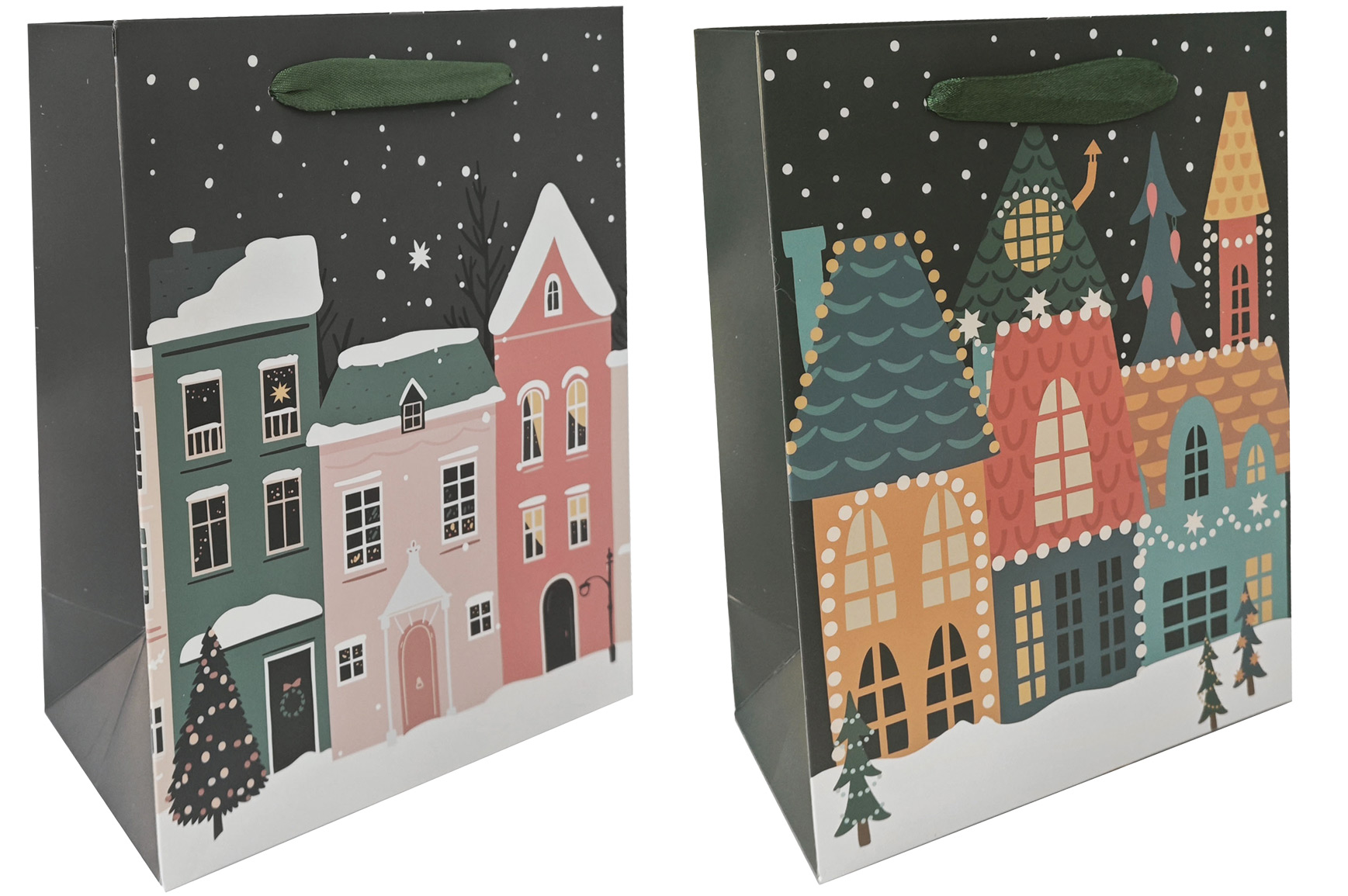 220899-EC Vrećica M exclusive božićna 18x10x23 mat/glitter 75138 P12/240