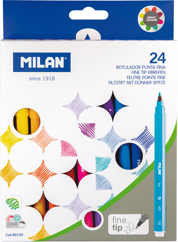 221042-EC Flomasteri 24/1 MILAN tanki vrh perivi karton bls P6/48