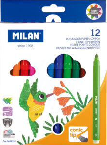 221043-EC Flomasteri 12/1 MILAN konusni vrh perivi karton bls P12/72