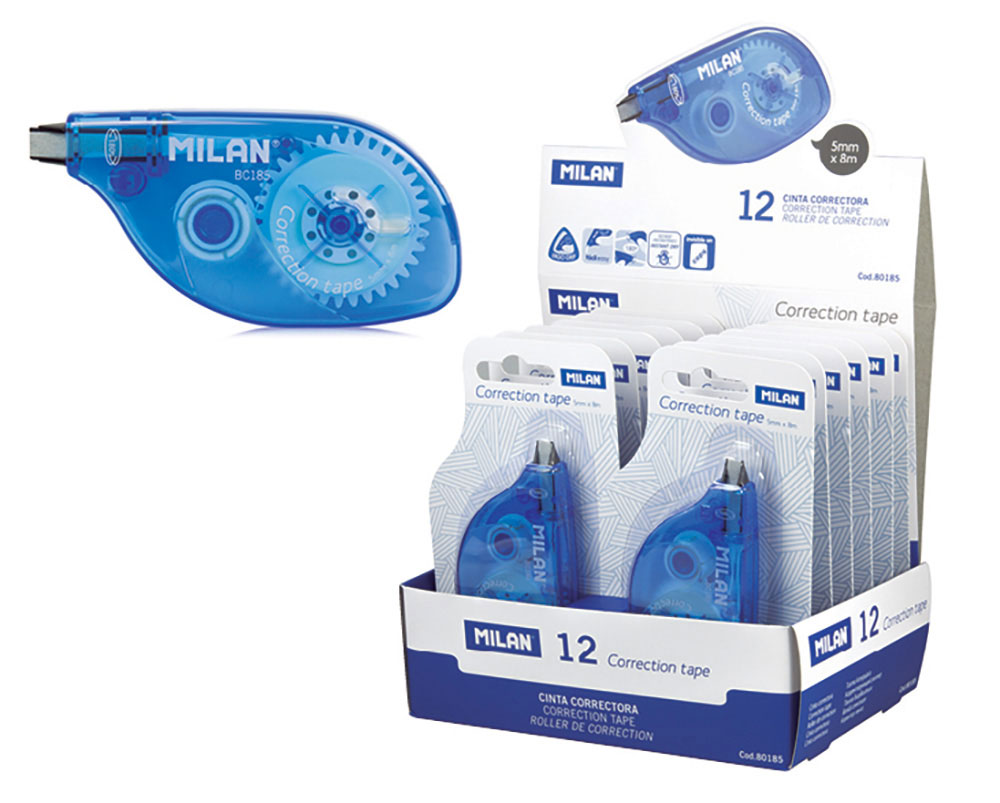 221049-EC Korektor u traci MILAN 5mmx8m, ravni vrh blister 80185 P12/240
