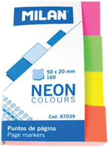 221052-EC Zastavice označ.MILAN Neon 4bojex40, 50x20mm 87039 P10/240