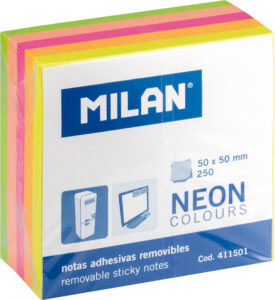 221055-EC Blok samolj.kocka 50x50 Neon 5 boja 250L MILAN 411501 P12/288