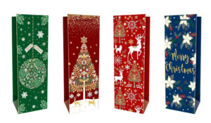 221124-EC Vrećica boca exclusive božićna hot stamp 13x36x9 75152 P12/144