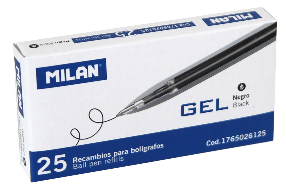 221768-EC Uložak za Gel pen MILAN crni 0,7 P25 NETTO