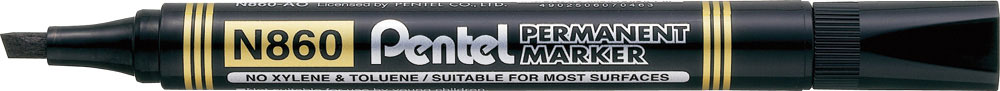 223526-EC Marker perm. PENTEL N860-A crni kosi vrh P12/576
