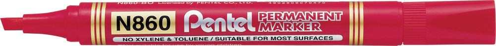 223527-EC Marker perm. PENTEL N860-B crveni kosi vrh P12/576
