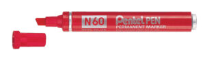 223533-EC Marker perm. PENTEL N60-B crveni kosi vrh P12/480