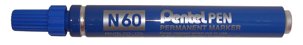223534-EC Marker perm. PENTEL N60-C plavi kosi vrh P12/480