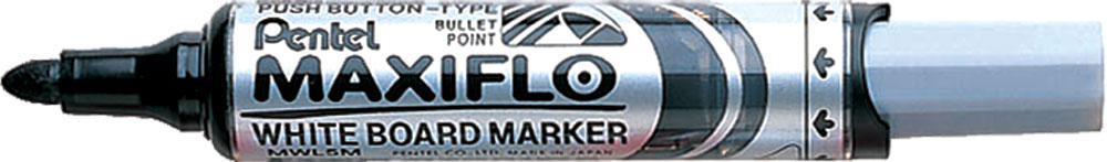 223551-EC Marker za ploču PENTEL Maxiflo MWL5M-A crni okrugli vrh P12/288