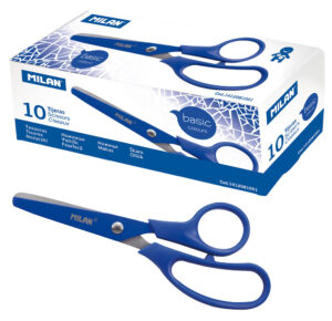 224033-EC Škare MILAN školske Basic plave 13,3 cm, kutija 10/1 P10/40