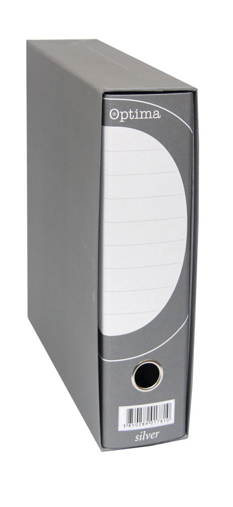 224688-EC Registrator A4-80 kutija OPTIMA SILVER široki sivi P10