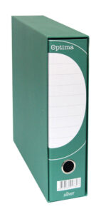 224689-EC Registrator A4-80 kutija OPTIMA SILVER široki zeleni P10