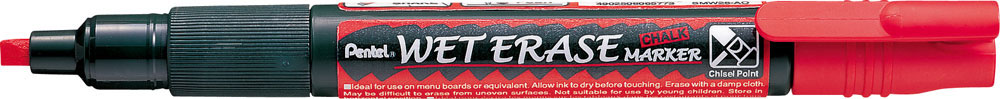 224713-EC Marker kreda PENTEL SMW26-B crveni kosi vrh P12/288