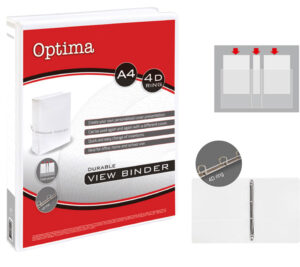 225258-EC Mapa prospekt A4-25mm 4R bijela/folija OPTIMA 24510 P12/48