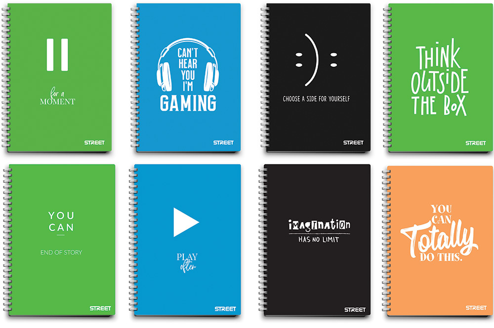 225414-EC Bilježnica spiralna A5/D 70L Street NEON 61157 P8/40