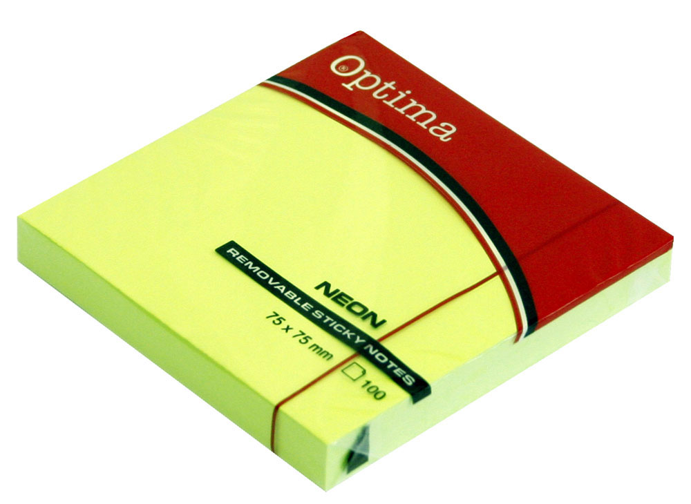 226865-EC Blok samoljepivi 75x75 neon zeleni OPTIMA 100L 22936 P12/120