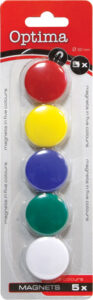 226985-EC Magneti za ploču OPTIMA 3cm 5/1 raz.boje 22451 bls P12/144